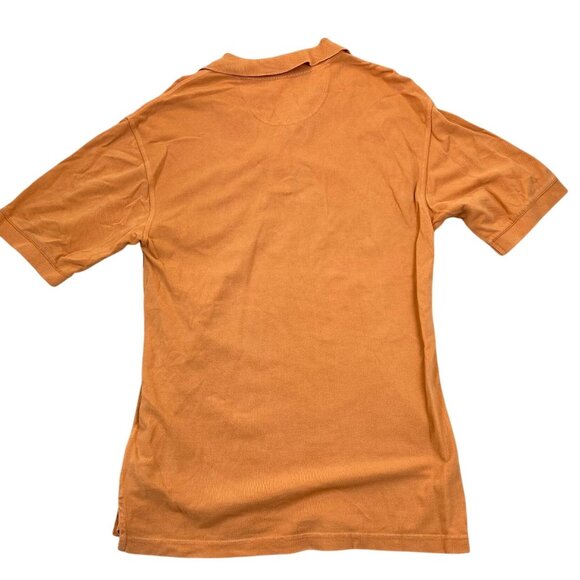 RedHead Mens Polo Shirt Small Short Sleeve Pullover Casual Striped Orange - Picture 2 of 11